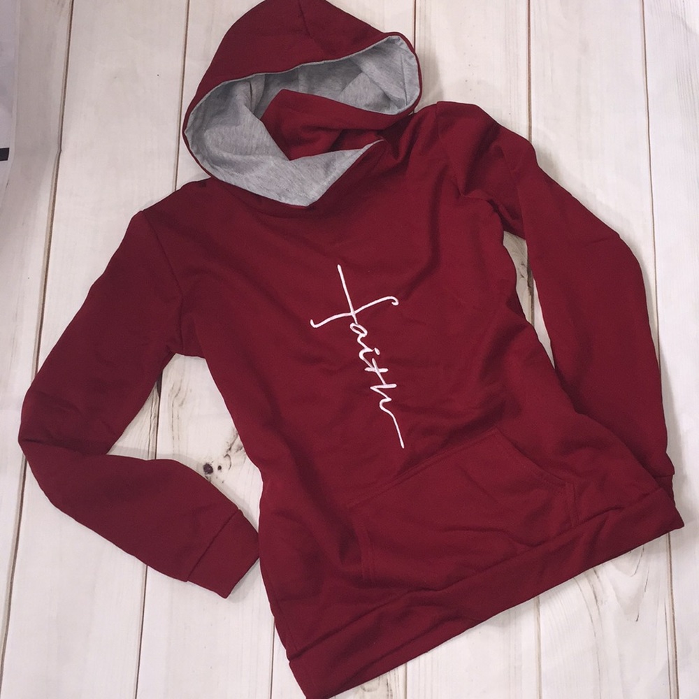 BURGUNDY/MAROON HOODIE SIZE XL